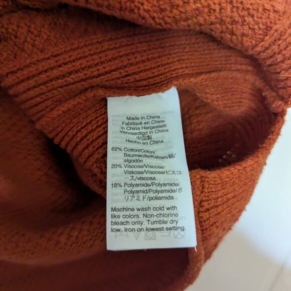 🧡 Madewell "Norris" Burnt Orange Sleeveless Tank Cotton Crewneck Sweater | XL - Picture 5 of 10